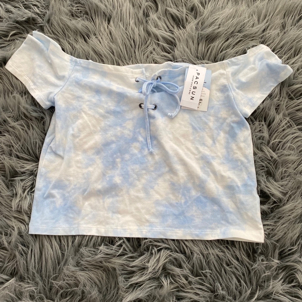 PACSUN Off The Shoulder Tie Dye Top Size Medium